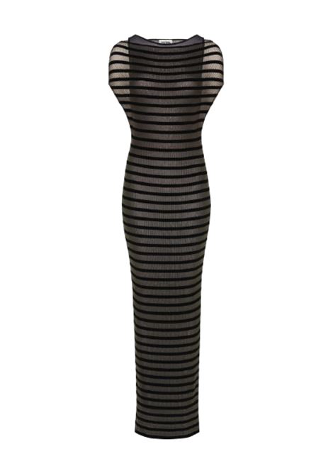 abito lungo mariniere stripes donna nero JEAN PAUL GAULTIER | 25/34-F-RO400-M08800